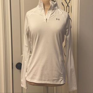 Women’s White Under Armour 1/4 Zip